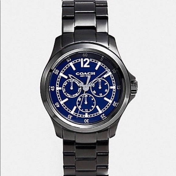 Coach Mens W5021 BARROW IONIZED PLATED  WATCH - Picture 2 of 8